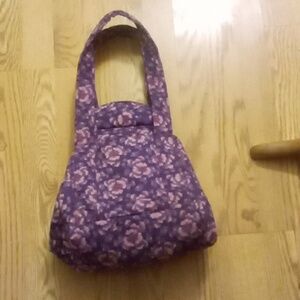 Purple quilted diaper bag new